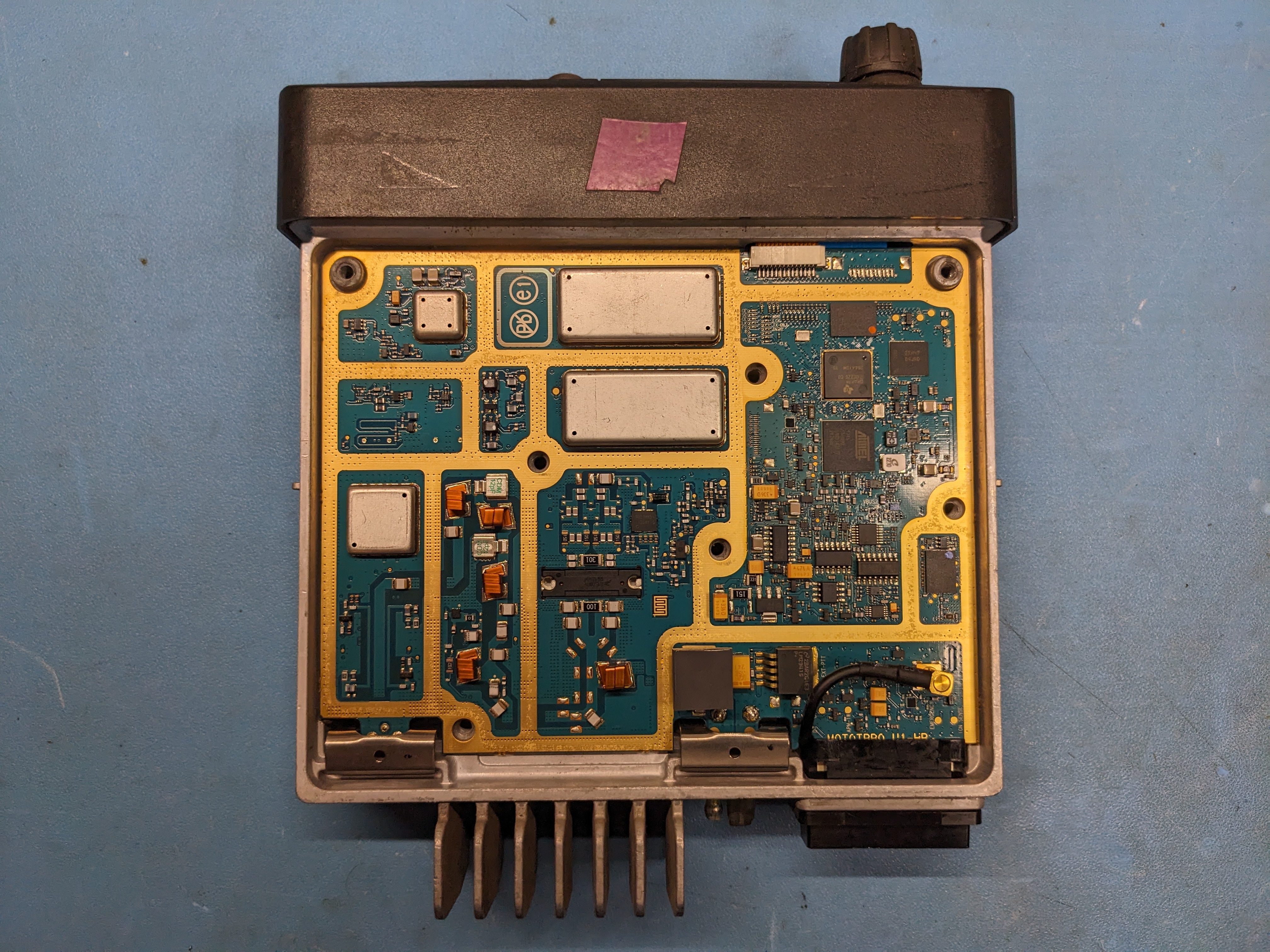 Lid removed, first view of top of PCB