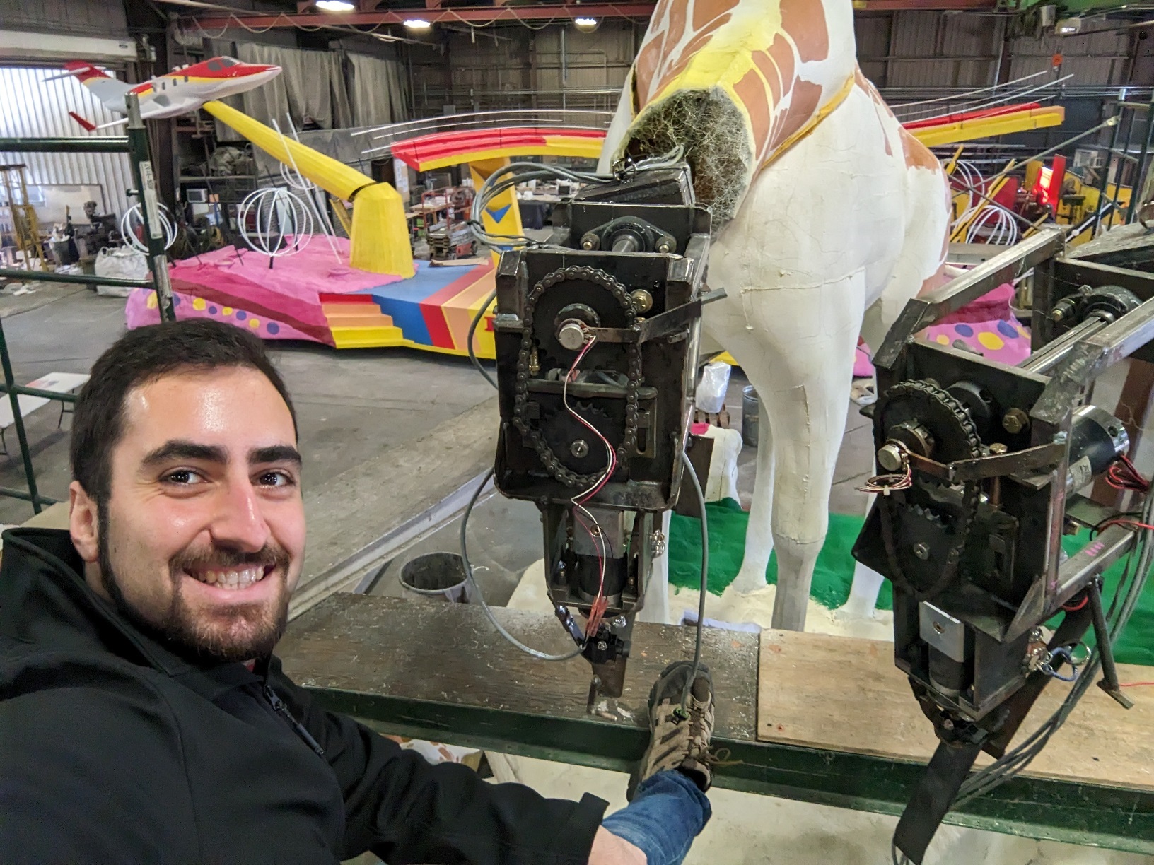 Selfie with some giraffe mechanisms