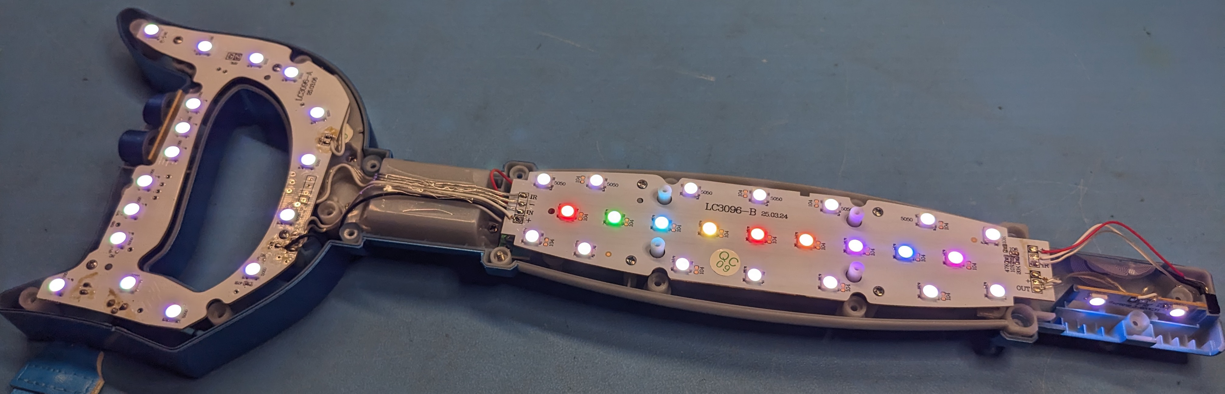 Disassembled key illuminated