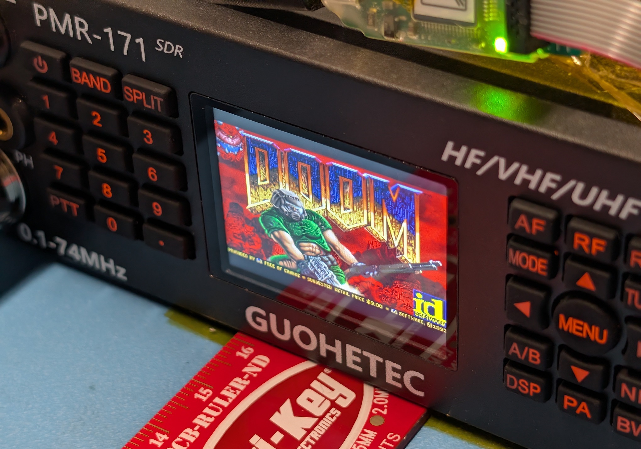 PMR-171 running Doom on its 320x240 LCD